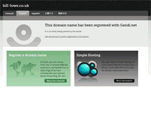 Tablet Screenshot of bill-lowe.co.uk
